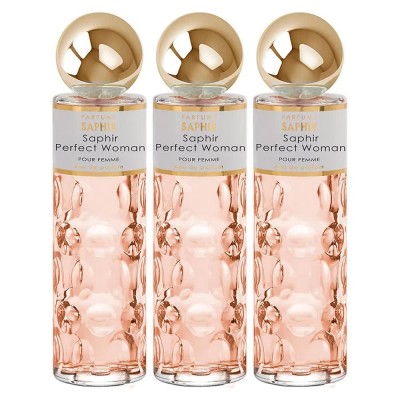 дамски,парфюми,saphir,perfect,woman,200ml,eau,de,parfum,3,units,pink,(bronze)