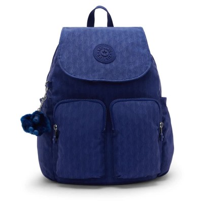 раница,раници,kipling,city,pocket,s,12l,woman,backpack,blue,(diamond,wave,emboss)