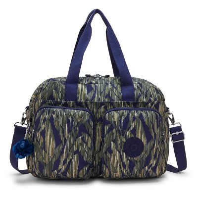 чанта,за,през,рамо,всички,чанти,kipling,defea,xl,28l,shoulder,bag,green,blue,(striped,grasses)