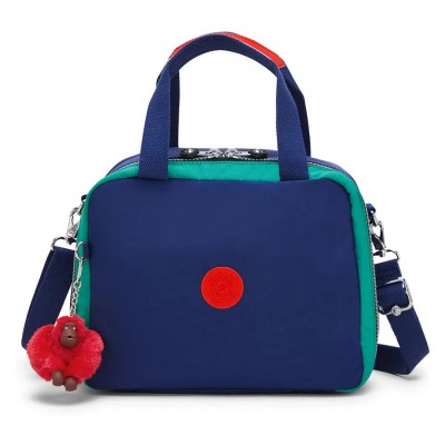 чанта,раници,kipling,miyo,8l,lunch,bag,blue,(escape,blue,block)