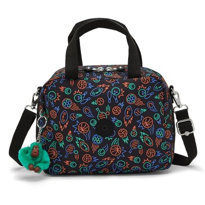 чанта,раници,kipling,miyo,8l,lunch,bag,black,(sport,doodle)