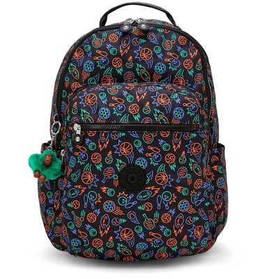 раница,раници,kipling,seoul,college,extra,32l,backpack,black,(sport,doodle)