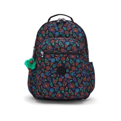 раница,раници,kipling,seoul,lap,27l,backpack,black,(sport,doodle)