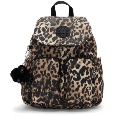 раница,раници,kipling,city,pocket,mini,8l,woman,backpack,brown,(print,wild,leopard)