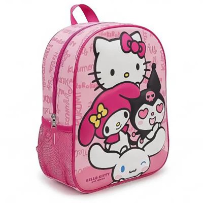юношеска,раница,раници,cerdá,3d,hello,kitty,and,friends,junior,backpack,pink,(multicolor)