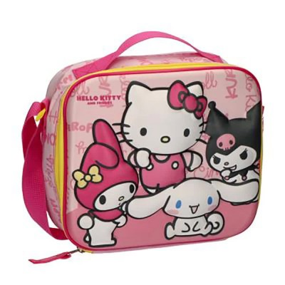 чанта,раници,cerdá,3d,hello,kitty,and,friends,lunch,bag,pink,(multicolor)