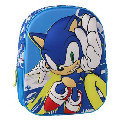 юношеска,раница,раници,cerdá,3d,sonic,the,hedgehog,junior,backpack,blue,(pink)