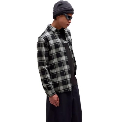 карирана,риза,дамски,ризи,мъжки,ризи,oakley,podium,plaid,flannel,long,sleeve,shirt,black,grey,(pitch,bla,cem,mist,check)