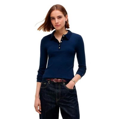 дамски,блузи,с,яка,мъжки,блузи,с,яка,tommy,hilfiger,5x2,rib,slim,fit,long,sleeve,polo,blue,(dark,night,navy)