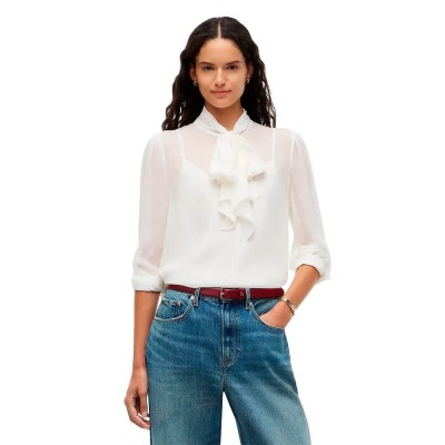 дамски,блузи,tommy,hilfiger,georgette,bow,long,sleeve,blouse,white,(ivory,silk)