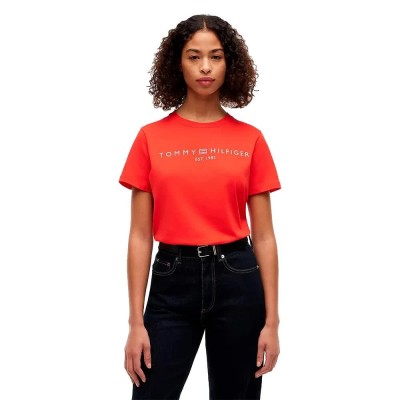 тениска,мъжки,тениски,дамски,тениски,tommy,hilfiger,ww0ww40276,plus,size,short,sleeve,t,shirt,red,(fire,red)