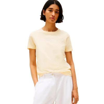 тениска,мъжки,тениски,дамски,тениски,tommy,hilfiger,ww0ww40276,short,sleeve,t,shirt,yellow,(frozen,custard)