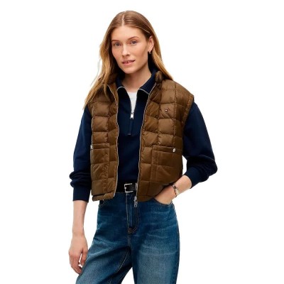 елек,дамски,жилетки,tommy,hilfiger,ww0ww49861,vest,brown,(shadow,olive)