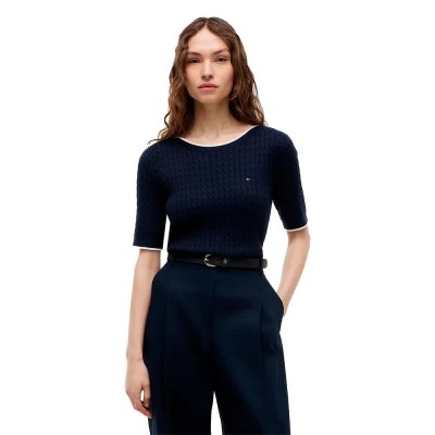 блуза,мъжки,пуловери,дамски,пуловери,tommy,hilfiger,ww0ww50103,short,sleeve,sweater,blue,(dark,night,navy)