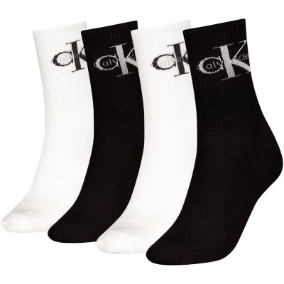 чорапи,мъжки,чорапи,дамски,чорапи,calvin,klein,701241257,crew,socks,4,pairs,multicolor,(black,white)