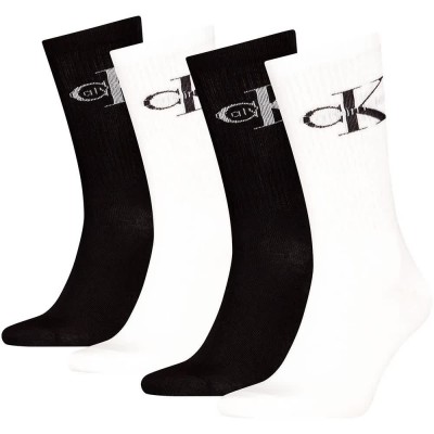 чорапи,мъжки,чорапи,дамски,чорапи,calvin,klein,701241258,crew,socks,4,pairs,black,(black,white)