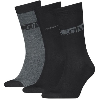 чорапи,мъжки,чорапи,дамски,чорапи,calvin,klein,logo,stripe,socks,3,pairs,black,(black)