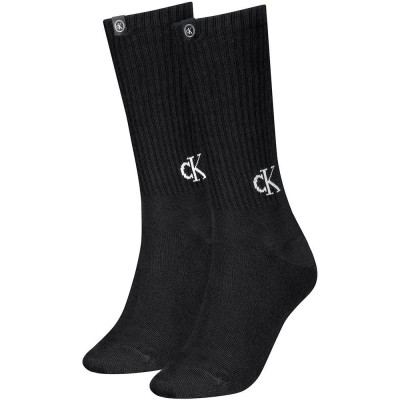 чорапи,мъжки,чорапи,дамски,чорапи,calvin,klein,logo,tab,long,socks,2,pairs,black,(black)