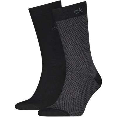 чорапи,мъжки,чорапи,дамски,чорапи,calvin,klein,mouline,structure,socks,2,pairs,black,(black)