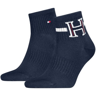 чорапи,мъжки,чорапи,дамски,чорапи,tommy,hilfiger,701241827,quarter,short,socks,2,pairs,blue,(navy)