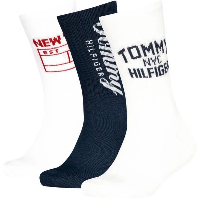 чорапи,мъжки,чорапи,дамски,чорапи,tommy,hilfiger,701241839,crew,socks,3,pairs,multicolor,(white)