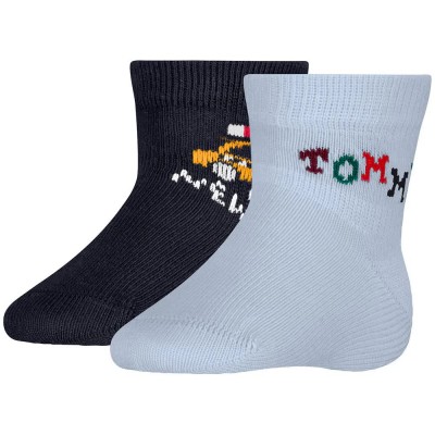 чорапи,мъжки,чорапи,дамски,чорапи,tommy,hilfiger,701241841,socks,2,pairs,multicolor,(light,blue)