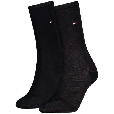чорапи,мъжки,чорапи,дамски,чорапи,tommy,hilfiger,701242181,socks,2,pairs,black,(black)