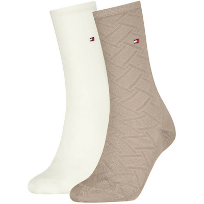 чорапи,мъжки,чорапи,дамски,чорапи,tommy,hilfiger,701242181,socks,2,pairs,beige,white,(sand)