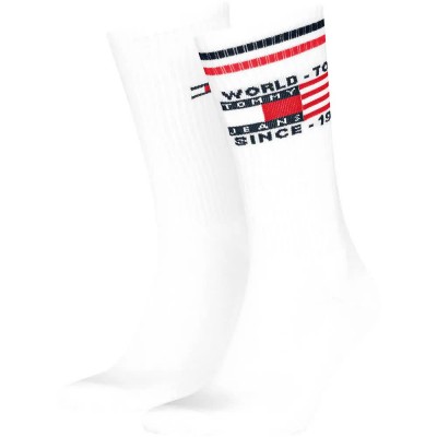 чорапи,мъжки,чорапи,дамски,чорапи,tommy,hilfiger,701242192,crew,socks,2,pairs,white,(white)