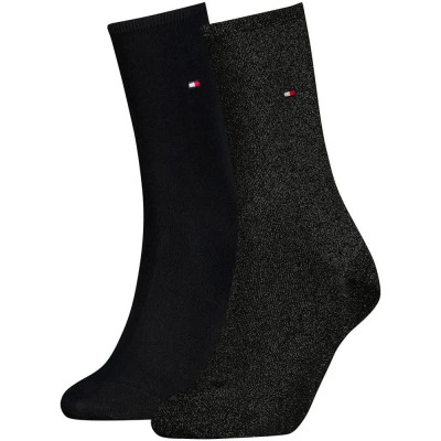 чорапи,мъжки,чорапи,дамски,чорапи,tommy,hilfiger,casual,socks,2,pairs,black,(black,lurex)