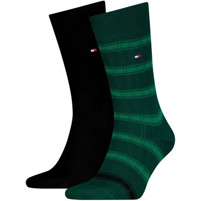 чорапи,мъжки,чорапи,дамски,чорапи,tommy,hilfiger,rib,stripe,socks,2,pairs,green,(deep,green)