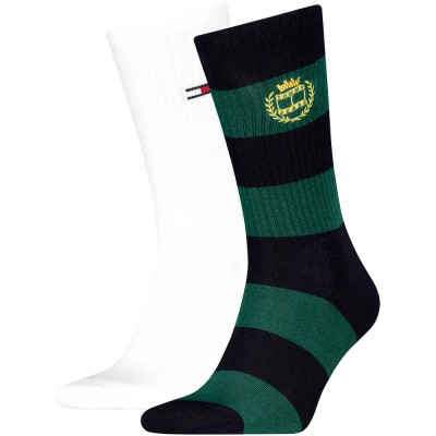 чорапи,мъжки,чорапи,дамски,чорапи,tommy,hilfiger,rugby,crest,crew,socks,2,pairs,multicolor,(navy)