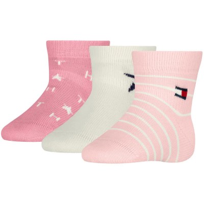 чорапи,мъжки,чорапи,дамски,чорапи,tommy,hilfiger,stars&stripe,socks,3,pairs,white,pink,(light,pink)