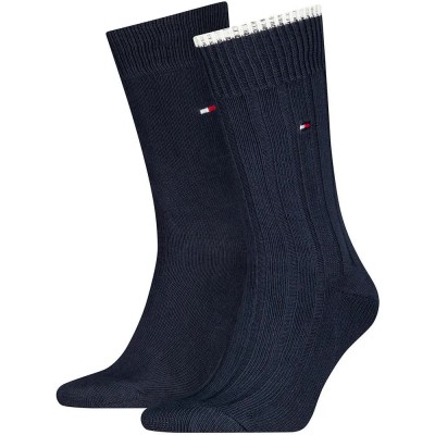 чорапи,мъжки,чорапи,дамски,чорапи,tommy,hilfiger,structure,rib,socks,2,pairs,blue,(navy)