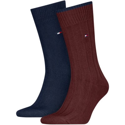 чорапи,мъжки,чорапи,дамски,чорапи,tommy,hilfiger,structure,rib,socks,2,pairs,multicolor,(deep,rouge)