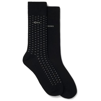 чорапи,мъжки,чорапи,дамски,чорапи,boss,50564502,long,socks,2,pairs,black,(black)