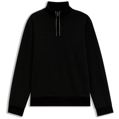 блуза,мъжки,пуловери,boss,sidney,80,10281523,half,zip,sweatshirt,black,(black)