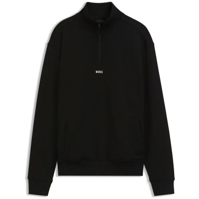 блуза,мъжки,пуловери,boss,smallzi,10244192,orange,half,zip,sweatshirt,black,(black)