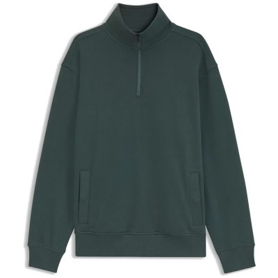 блуза,мъжки,пуловери,boss,smallzi,10244192,orange,half,zip,sweatshirt,green,(open,green)