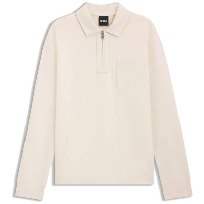блуза,мъжки,пуловери,boss,sota,32,10277910,half,zip,sweatshirt,beige,(open,white)