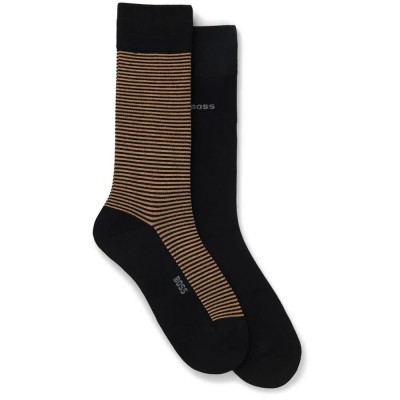 чорапи,мъжки,чорапи,дамски,чорапи,boss,stripe,vi,bamboo,10280289,socks,2,pairs,brown,black,(black)