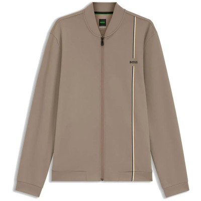 блуза,мъжки,пуловери,boss,toc,10276871,green,full,zip,sweatshirt,beige,(light,pastel,green)