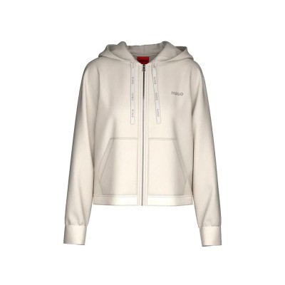 блуза,дамски,блузи,hugo,10262204,red,full,zip,sweatshirt,beige,(natural)