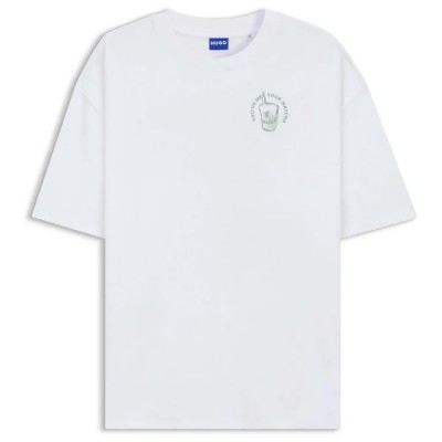 тениска,мъжки,тениски,дамски,тениски,hugo,50566578,oversized,blue,short,sleeve,t,shirt,white,(white)