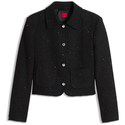 сако,дамски,сака,hugo,agesina,10282693,red,blazer,black,(black)
