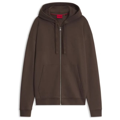 блуза,мъжки,пуловери,hugo,dapozip,10249110,01,red,full,zip,sweatshirt,brown,(brown,overflow)