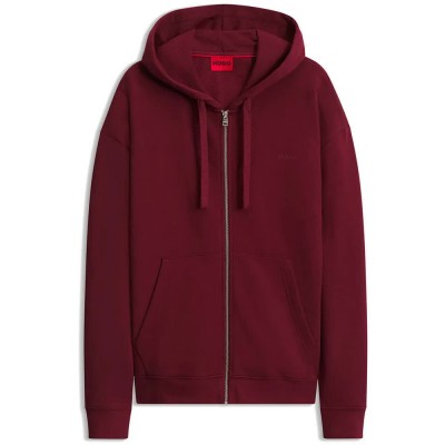 блуза,мъжки,пуловери,hugo,dapozip,10249110,01,red,full,zip,sweatshirt,red,(dark,pink)