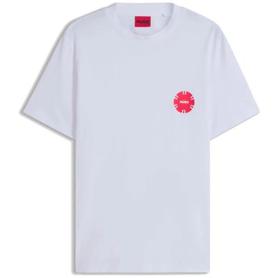 тениска,мъжки,тениски,дамски,тениски,hugo,datril,10268981,red,t,shirt,white,(white)