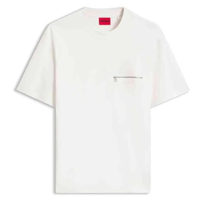 тениска,мъжки,тениски,дамски,тениски,hugo,derenn,10282172,red,short,sleeve,t,shirt,beige,white,(natural)