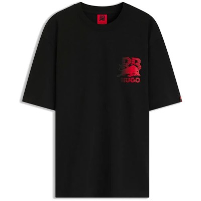 тениска,мъжки,тениски,дамски,тениски,hugo,donaso,10273257,red,short,sleeve,t,shirt,black,(black)